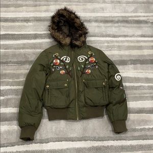 XOXO army green puffer jacket